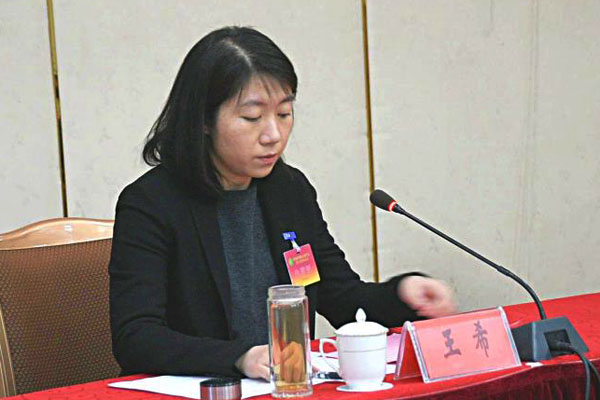 图为副市长王希主持会议