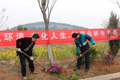 图为植树现场