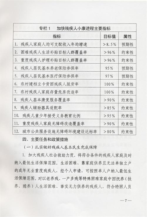 枣庄市残疾人事业十三五发展规划